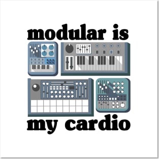 Analog Modular Is My Cardio Synthesizer Synth Sound Retro Posters and Art